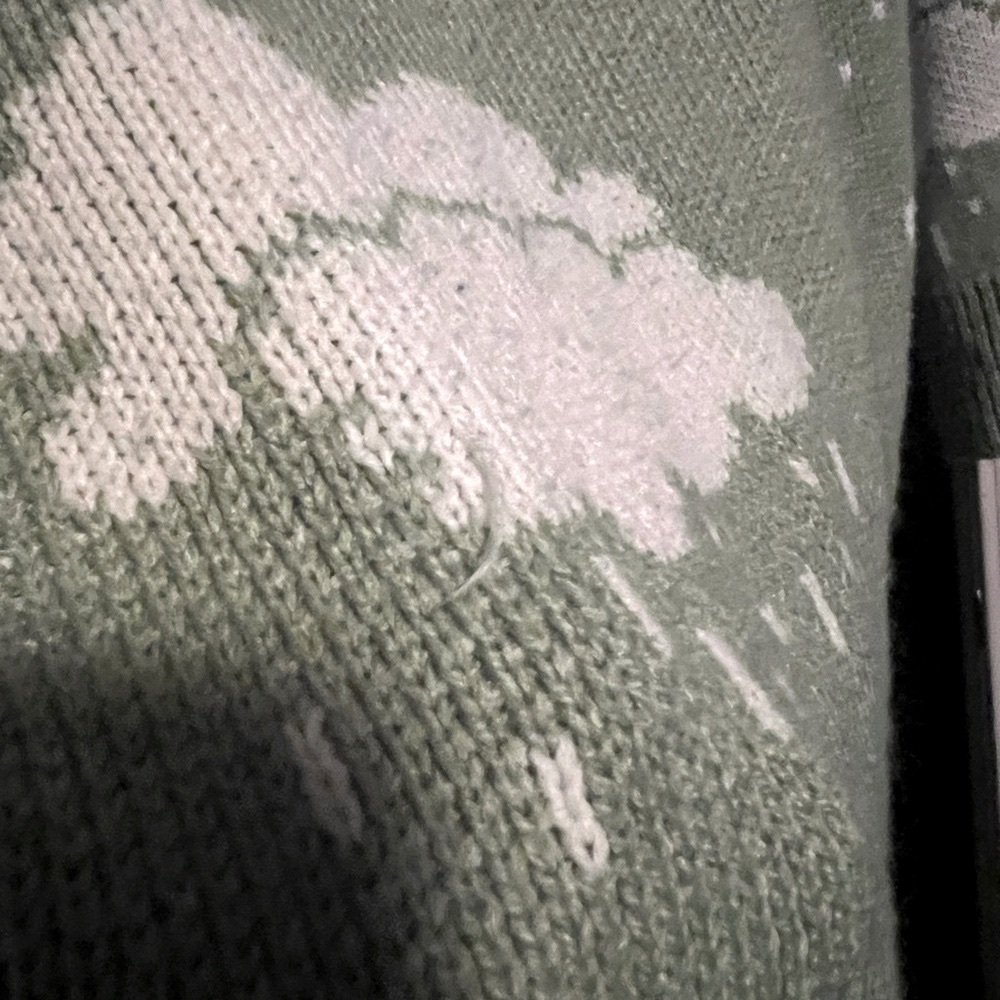 SHEIN Green Cloud Pattern Sweater - Picture 4 of 5